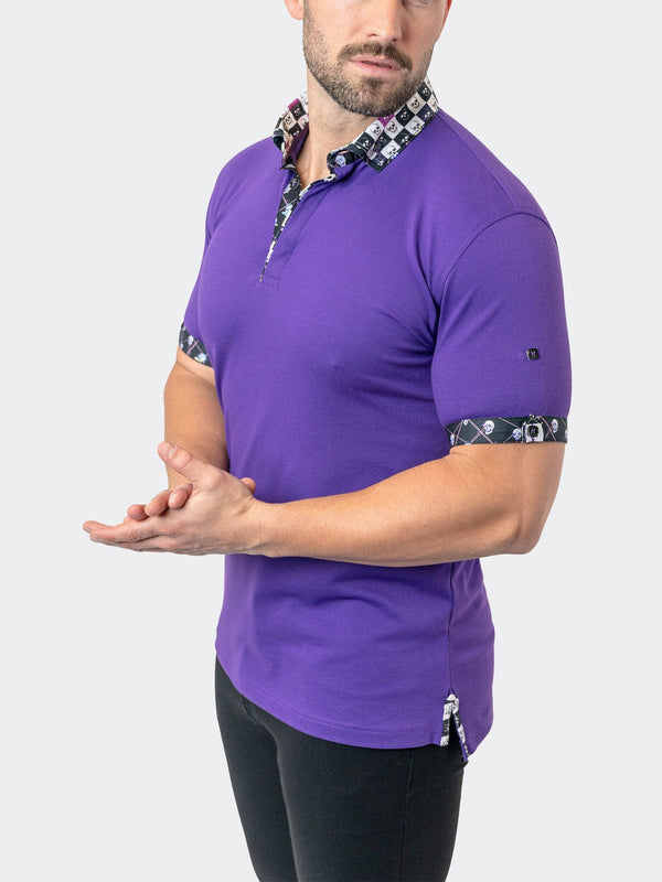 Maceoo Stretch Short-Sleeve Polos | Polo Mozart Solid 23 Purple