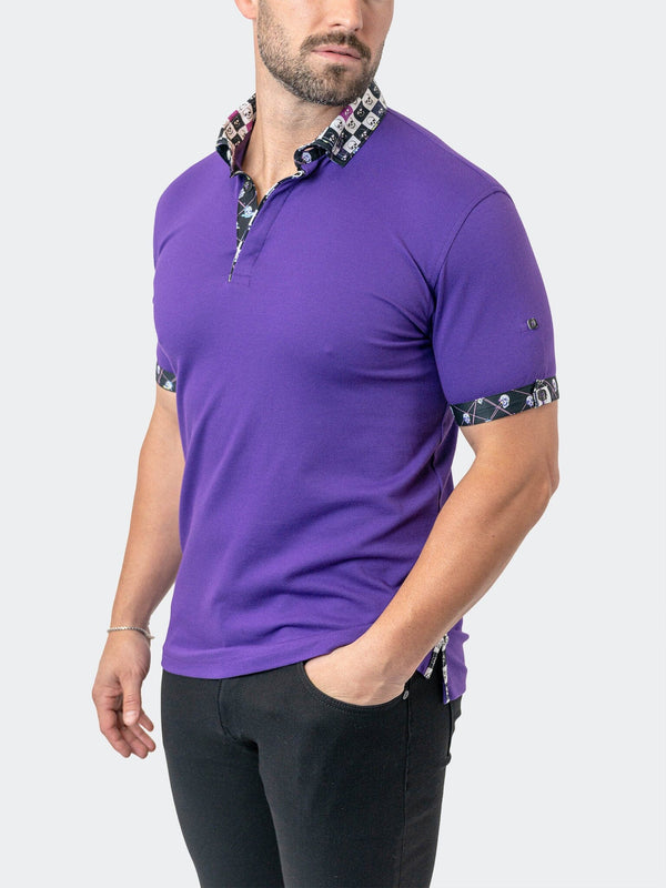 Maceoo Stretch Short-Sleeve Polos | Polo Mozart Solid 23 Purple