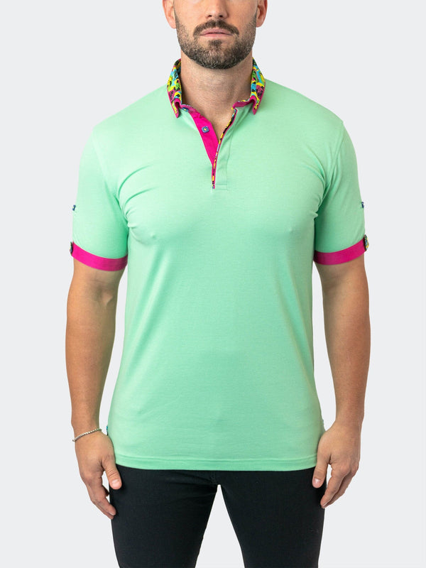 Maceoo Stretch Short-Sleeve Polos | Polo MozartSolid 24 Green