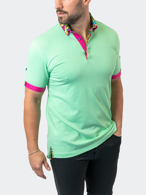 Maceoo Stretch Short-Sleeve Polos | Polo MozartSolid 24 Green