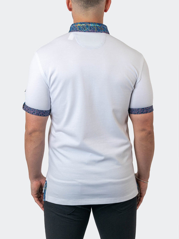 Maceoo Stretch Short-Sleeve Polos | Polo MozartSolid 30 White