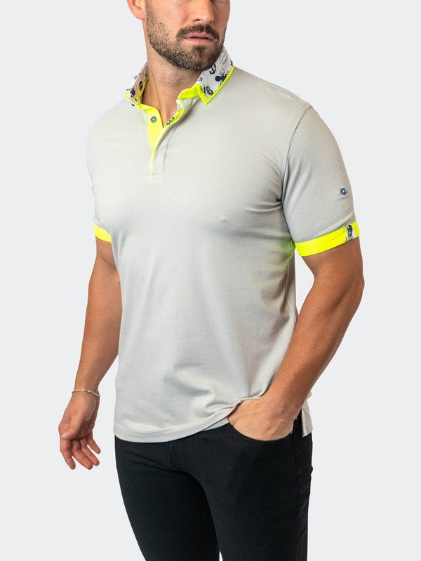 Maceoo Stretch Short-Sleeve Polos | Polo MozartSolid 35 Grey