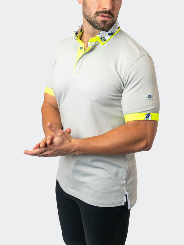 Maceoo Stretch Short-Sleeve Polos | Polo MozartSolid 35 Grey