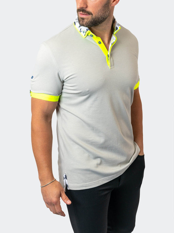 Maceoo Stretch Short-Sleeve Polos | Polo MozartSolid 35 Grey