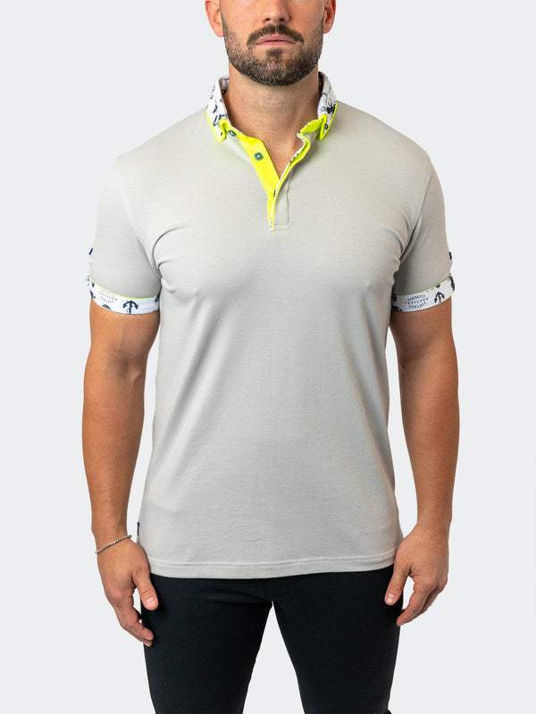 Maceoo Stretch Short-Sleeve Polos | Polo MozartSolid 35 Grey