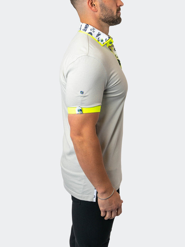 Maceoo Stretch Short-Sleeve Polos | Polo MozartSolid 35 Grey