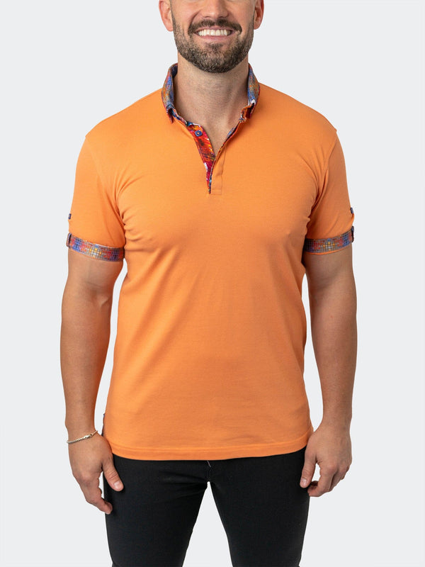 Maceoo Stretch Short-Sleeve Polos | Polo MozartSolid 37 Orange