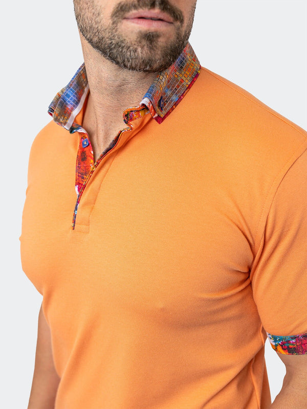 Maceoo Stretch Short-Sleeve Polos | Polo MozartSolid 37 Orange