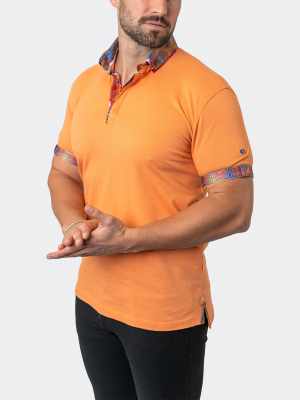 Maceoo Stretch Short-Sleeve Polos | Polo MozartSolid 37 Orange