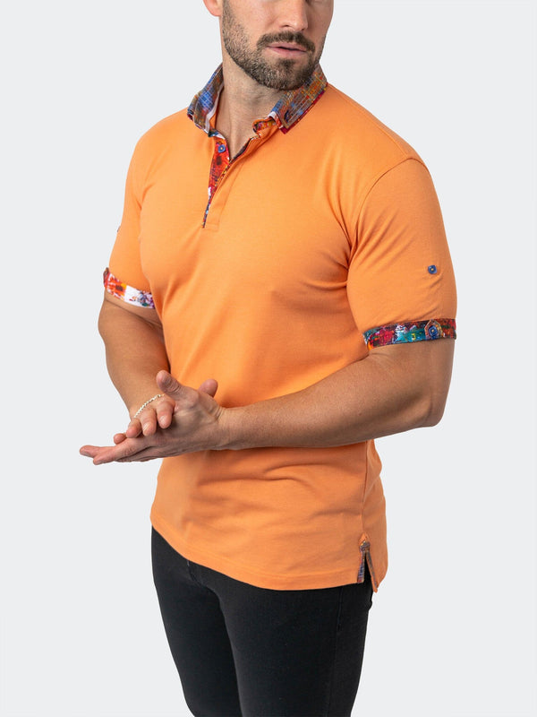 Maceoo Stretch Short-Sleeve Polos | Polo MozartSolid 37 Orange