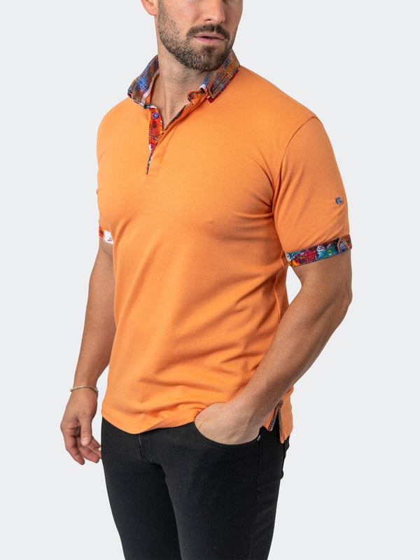 Maceoo Stretch Short-Sleeve Polos | Polo MozartSolid 37 Orange