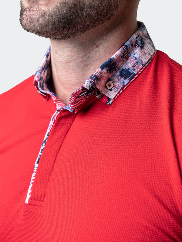 Maceoo Short-Sleeve Polos | Polo MozartsolidRipple Red