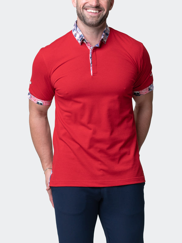 Maceoo Short-Sleeve Polos | Polo MozartsolidRipple Red