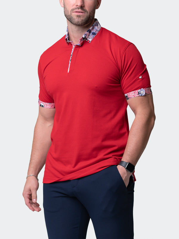 Maceoo Short-Sleeve Polos | Polo MozartsolidRipple Red