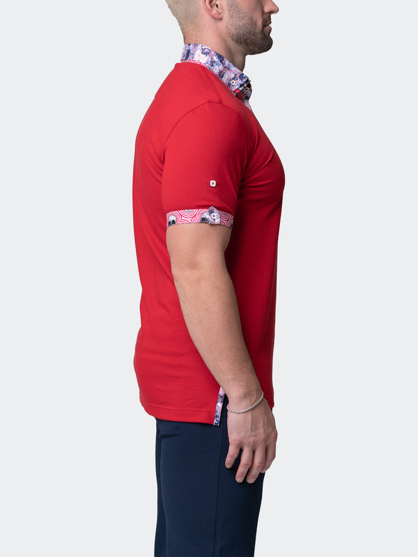 Maceoo Short-Sleeve Polos | Polo MozartsolidRipple Red