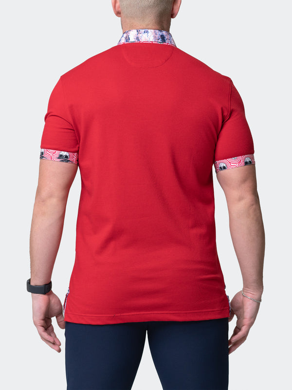 Maceoo Short-Sleeve Polos | Polo MozartsolidRipple Red