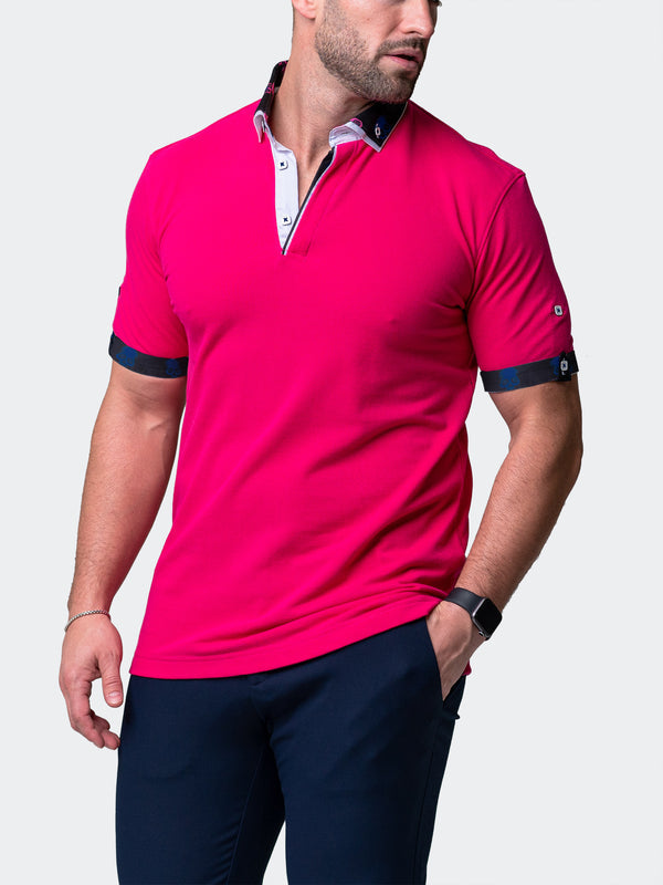 Maceoo Short-Sleeve Polos | Polo Mozartsolidskull Fuchsia Pink