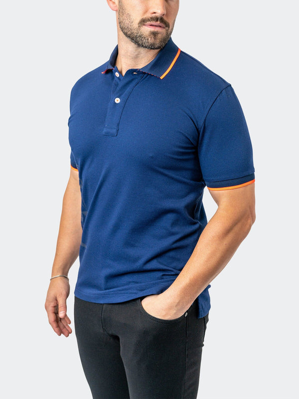 Maceoo Stretch Short-Sleeve Polos | Polo TipTokyo Navy