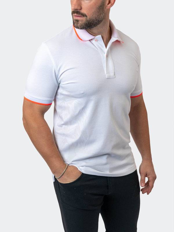 Maceoo Stretch Short-Sleeve Polos | Polo TipTokyo White