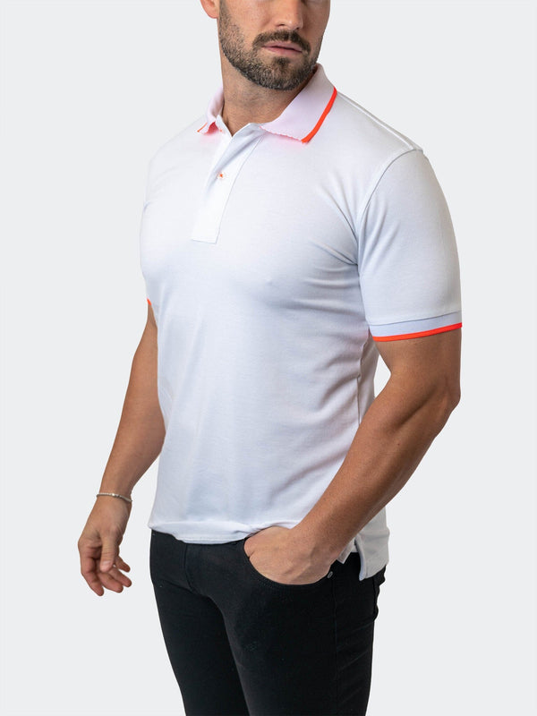 Maceoo Stretch Short-Sleeve Polos | Polo TipTokyo White