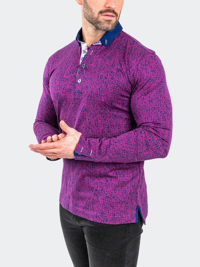 Maceoo Long Sleeves Polo | Polo NewtonFushiaDrip Purple