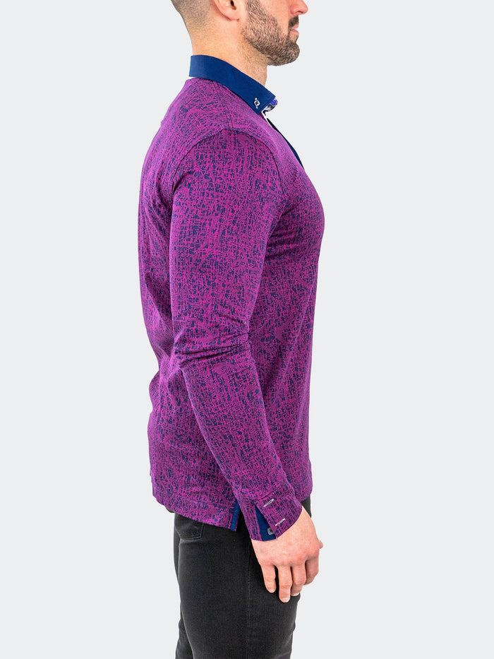 Maceoo Long Sleeves Polo | Polo NewtonFushiaDrip Purple