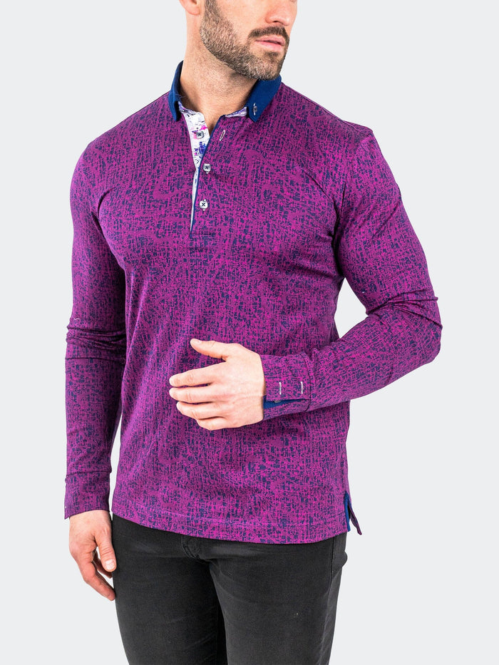 Maceoo Long Sleeves Polo | Polo NewtonFushiaDrip Purple