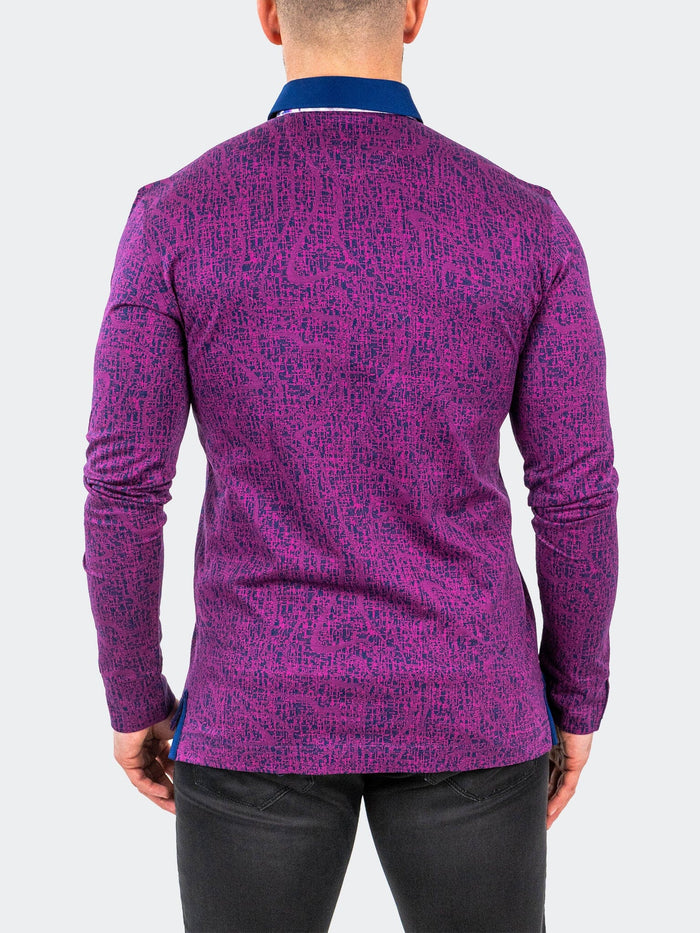 Maceoo Long Sleeves Polo | Polo NewtonFushiaDrip Purple