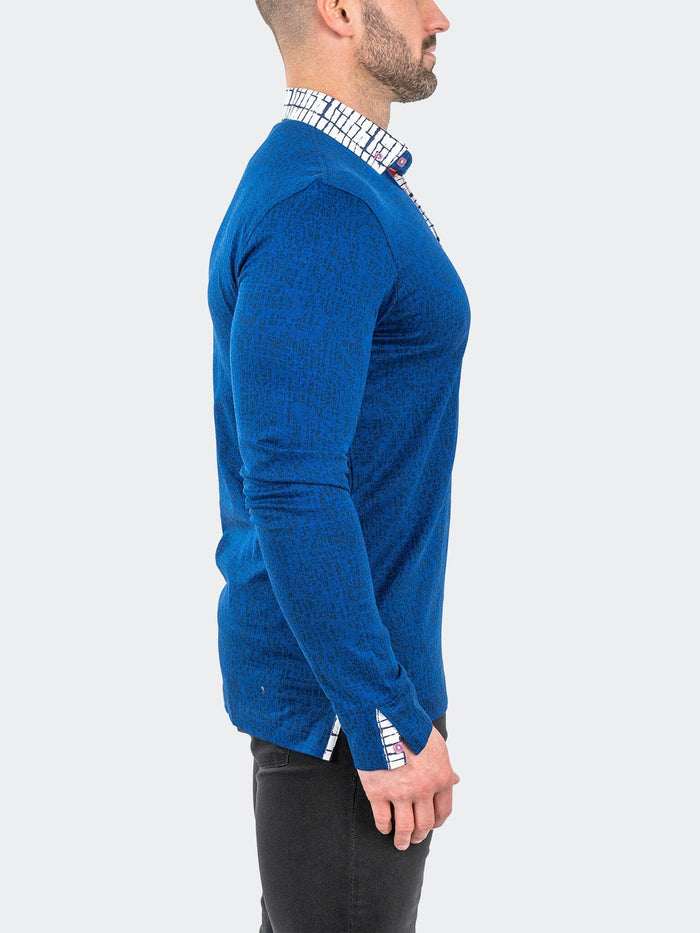 Maceoo Long Sleeves Polo | Polo NewtonNavyDrip Blue