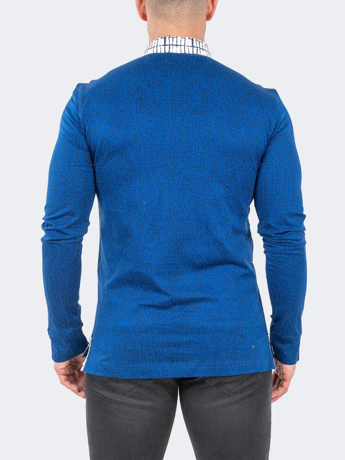 Maceoo Long Sleeves Polo | Polo NewtonNavyDrip Blue