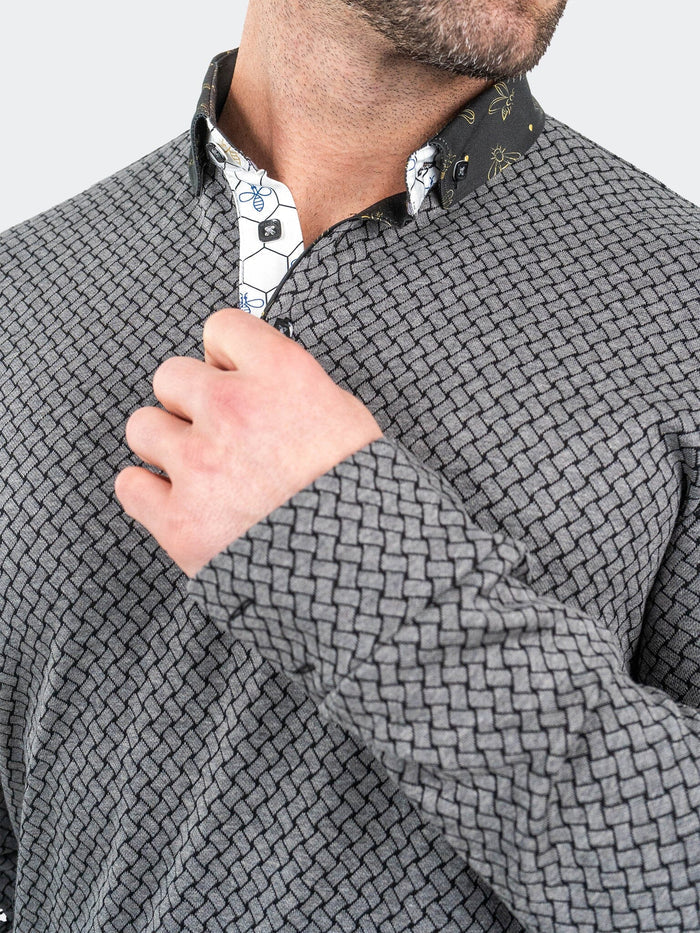 Maceoo Long Sleeves Polo | Polo NewtonWeave Grey