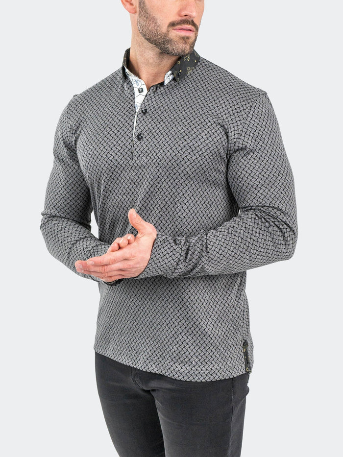 Maceoo Long Sleeves Polo | Polo NewtonWeave Grey