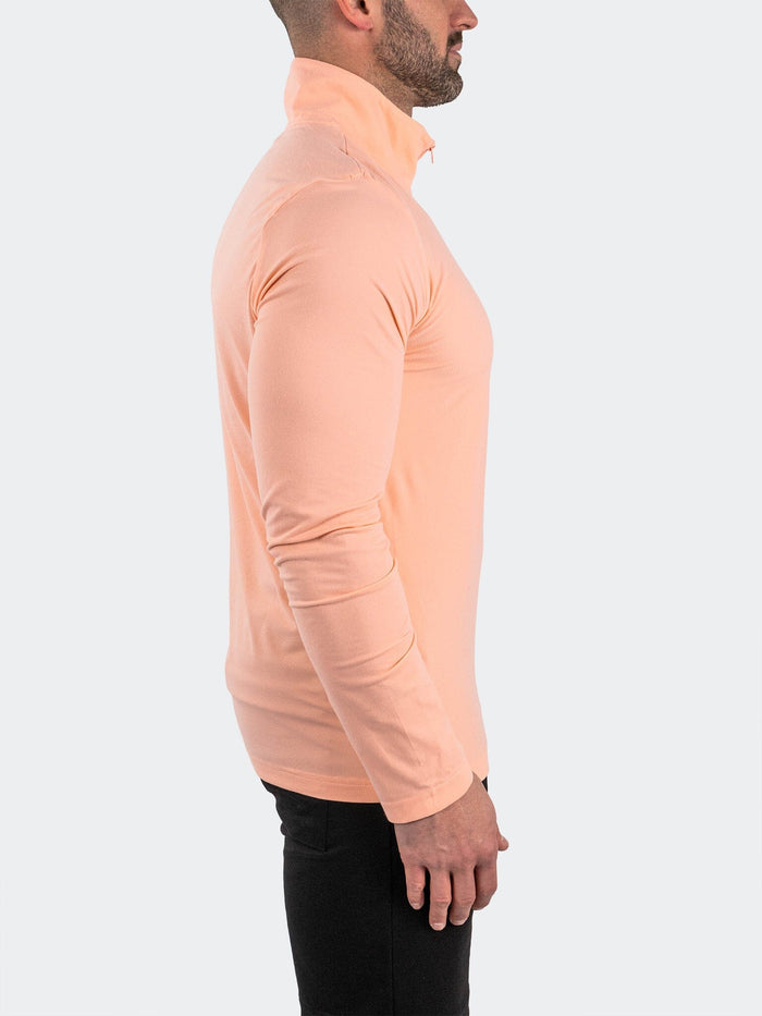 Maceoo Stretch Athletic Wear | QuarterZip Pop up22 Orange