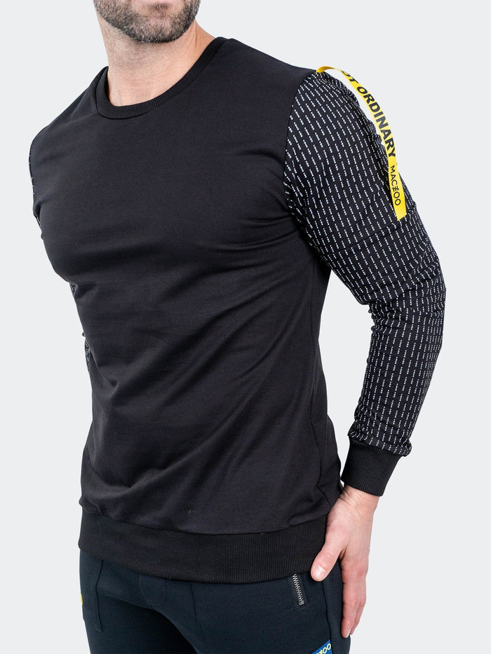 Maceoo Stretch Athletic Wear | Sweater Off Black