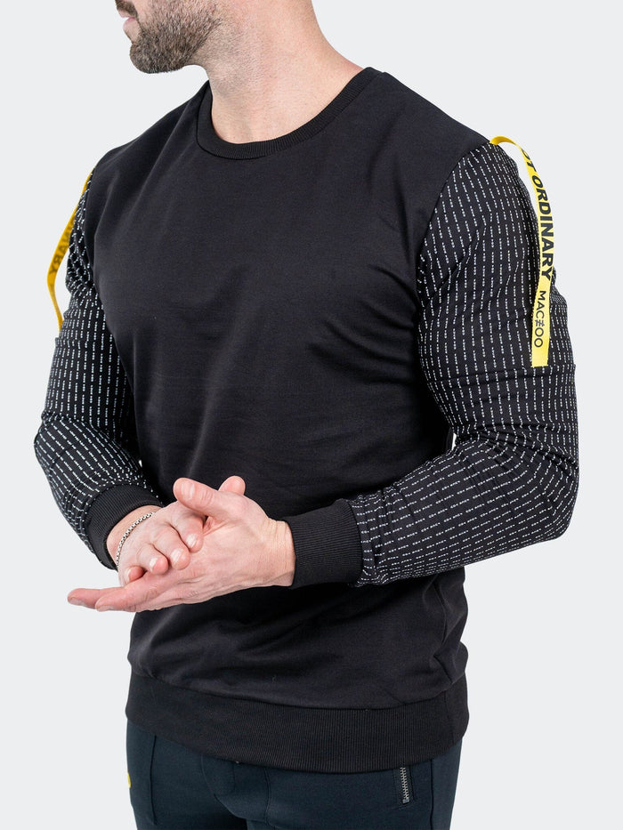 Maceoo Stretch Athletic Wear | Sweater Off Black