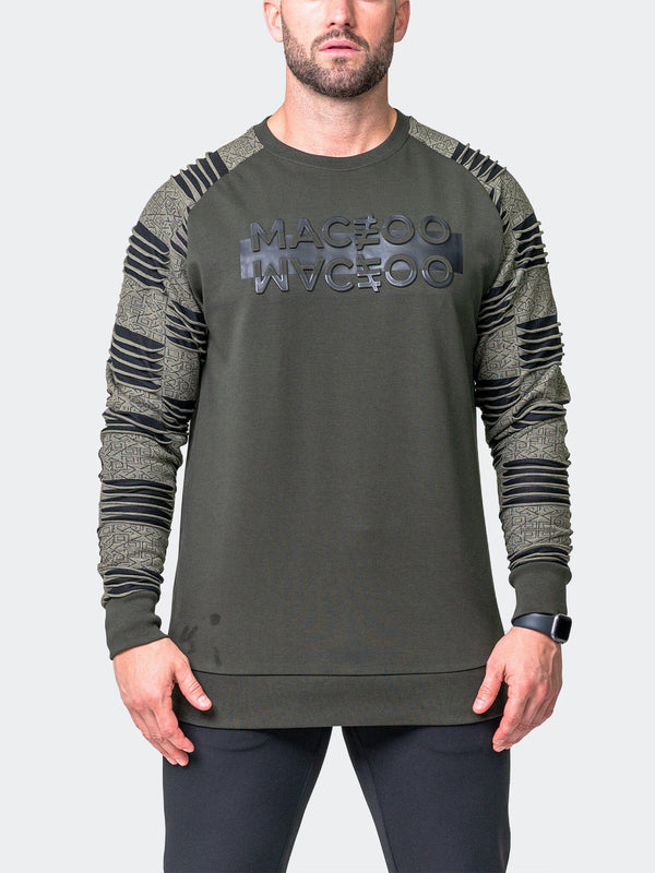 Maceoo Stretch Athletic Wear | Sweater Reflection Green