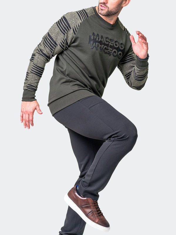 Maceoo Stretch Athletic Wear | Sweater Reflection Green