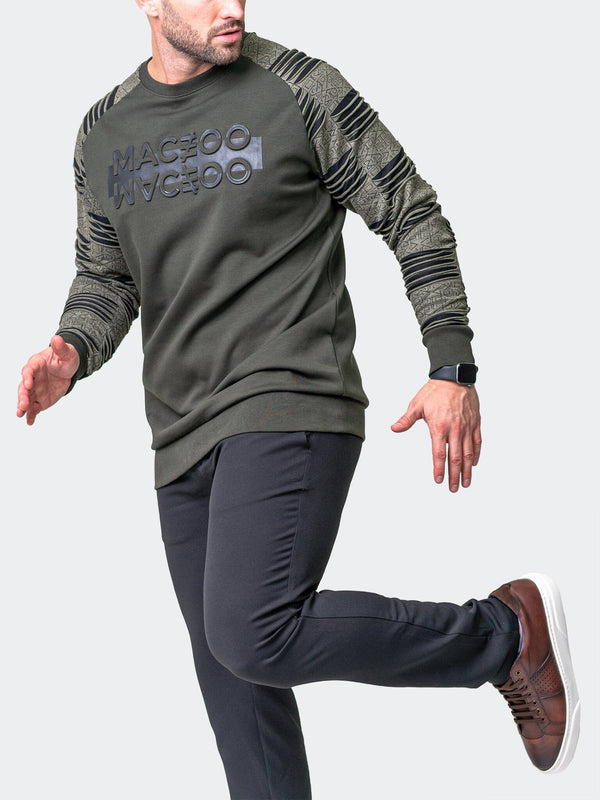 Maceoo Stretch Athletic Wear | Sweater Reflection Green