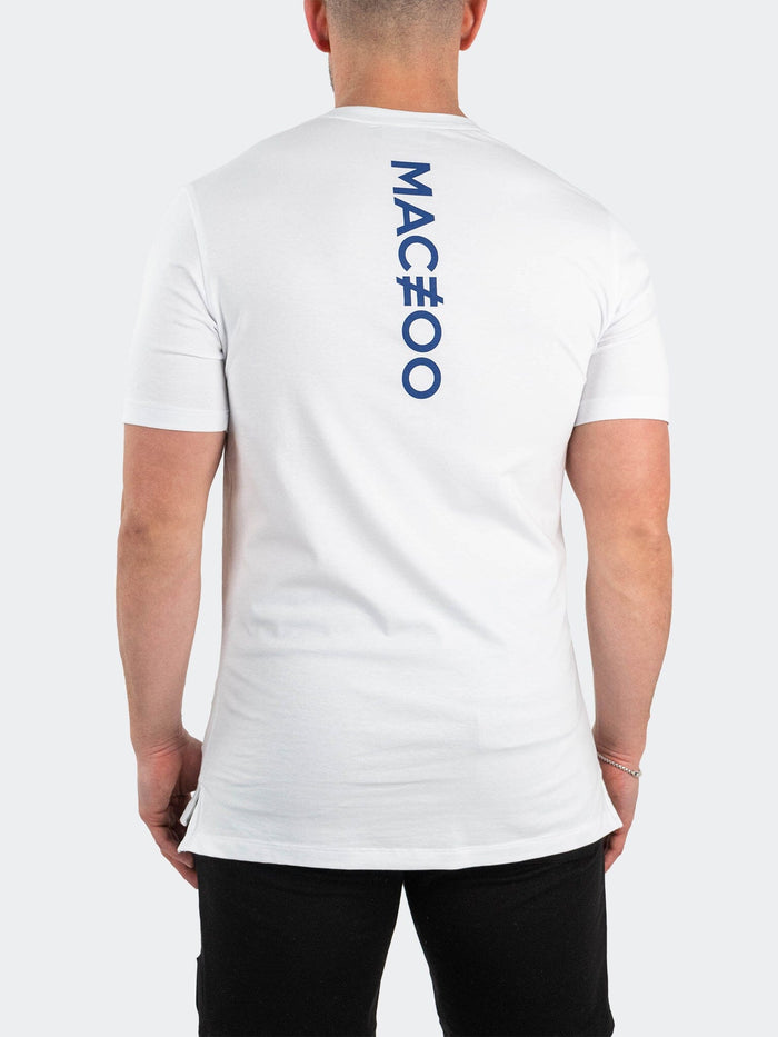 Maceoo Stretch Tshirts | Tee BoxingLion Blue White