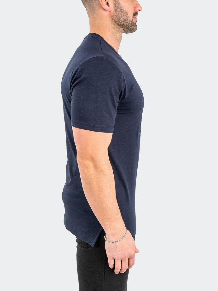 Maceoo Stretch Tshirts | Tee LionCrown Navy