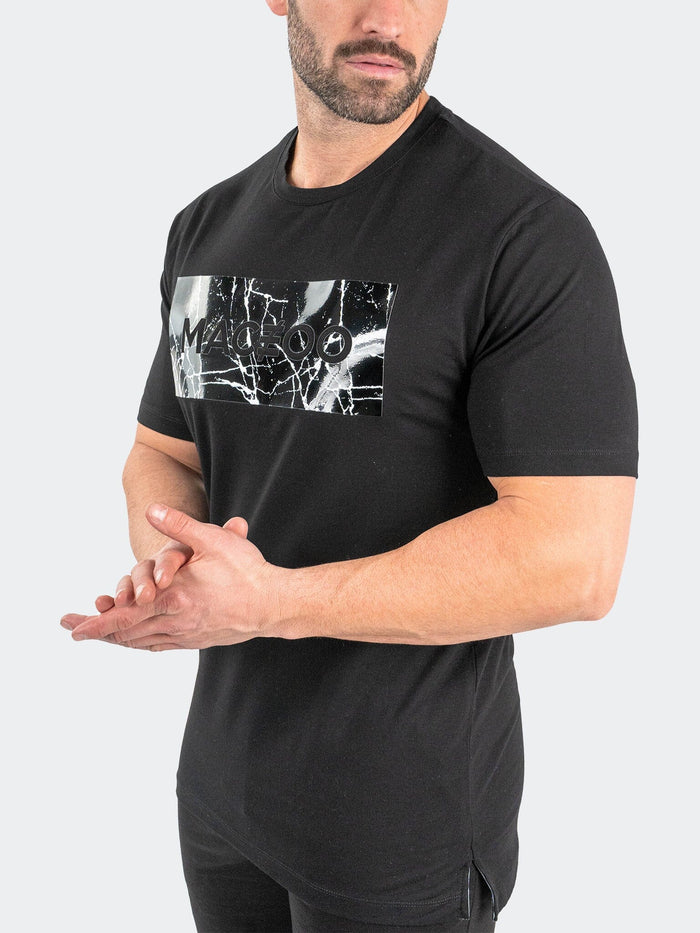 Maceoo Stretch Tshirts | Tee MaceooMarble Black