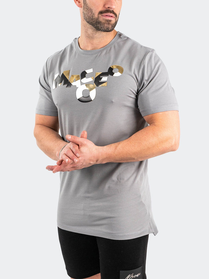 Maceoo Stretch Tshirts | Tee Scarbble Grey