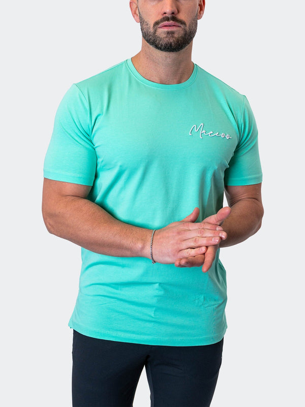 Maceoo Stretch Short-Sleeve Athletic Wear | Tee Signature MintGreen