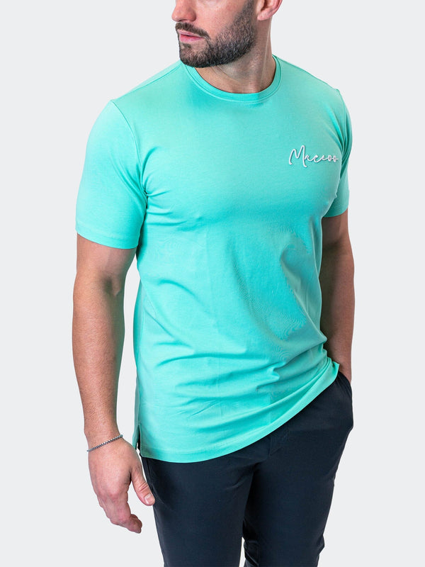 Maceoo Stretch Short-Sleeve Athletic Wear | Tee Signature MintGreen