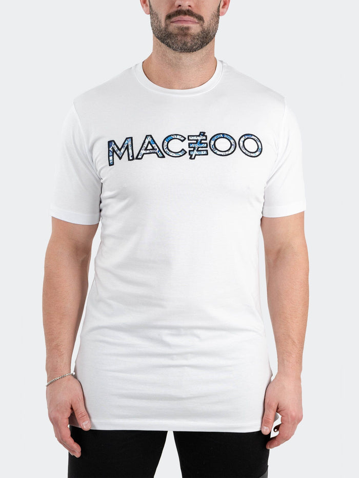 Maceoo Stretch Tshirts | Tee TitanLogo White