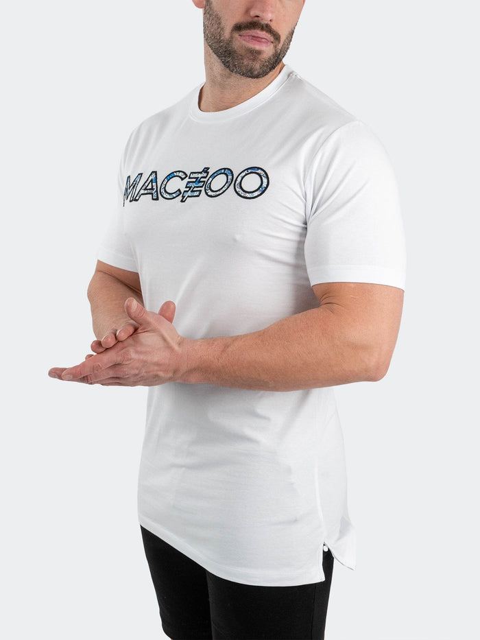 Maceoo Stretch Tshirts | Tee TitanLogo White