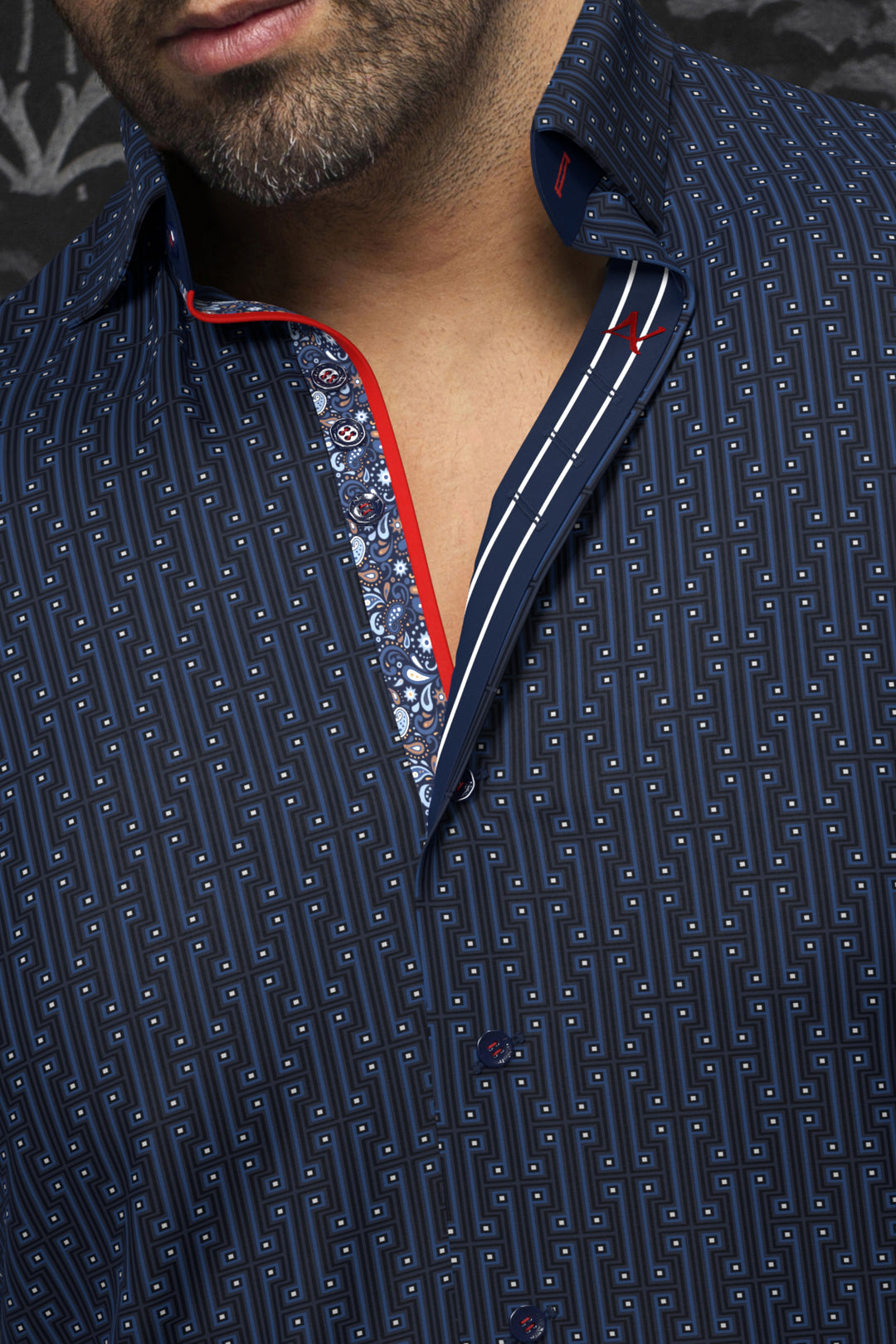 Au Noir Stretch Shirt | Underwood Navy