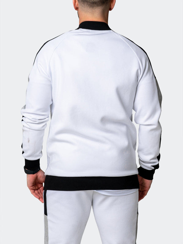 Maceoo Stretch Athletic Wear | Zipper Legendary White