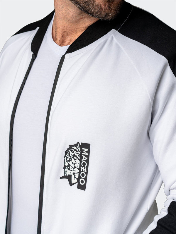 Maceoo Stretch Athletic Wear | Zipper Legendary White