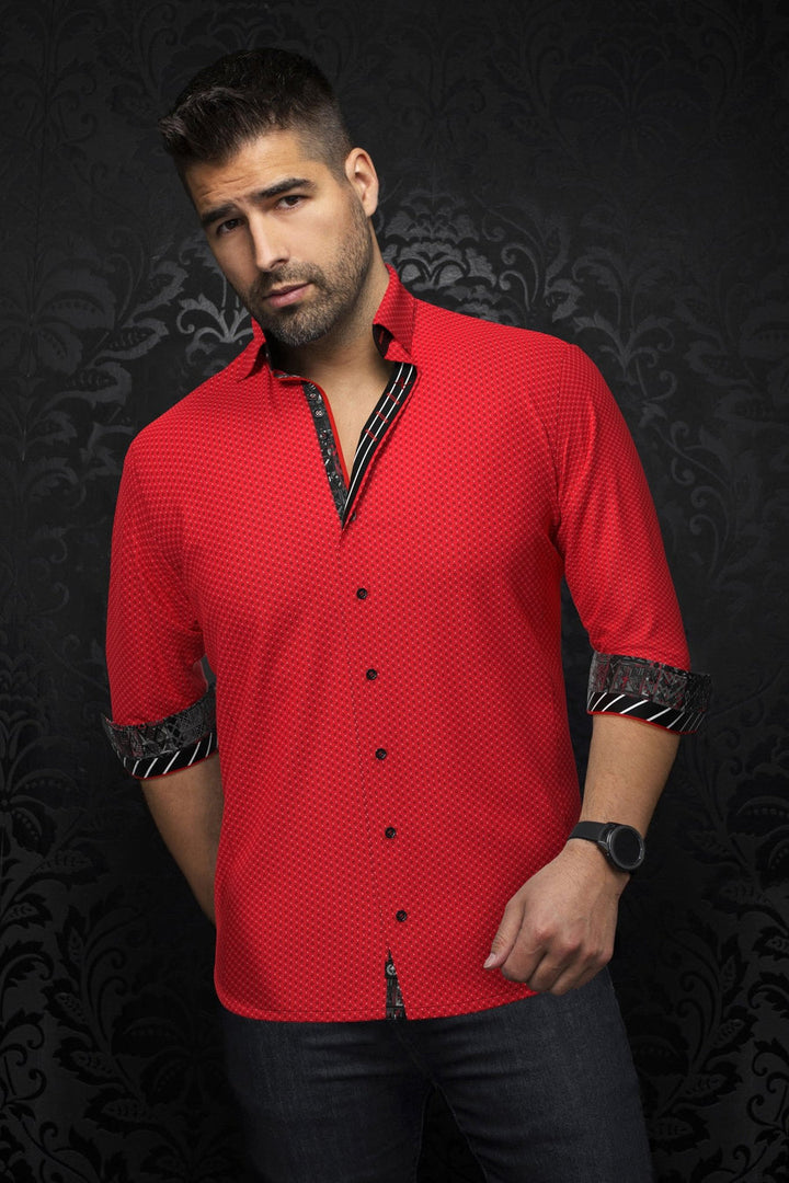 Au Noir Stretch Shirt | Ballerini Red